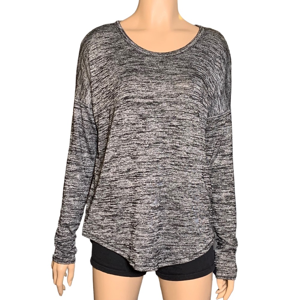 Rag & Bone Womens Gray Heathered Long Sleeve Crew Neck T Shirt Small